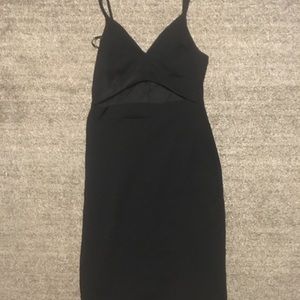 Sexy but comfy black dress with tummy cut out